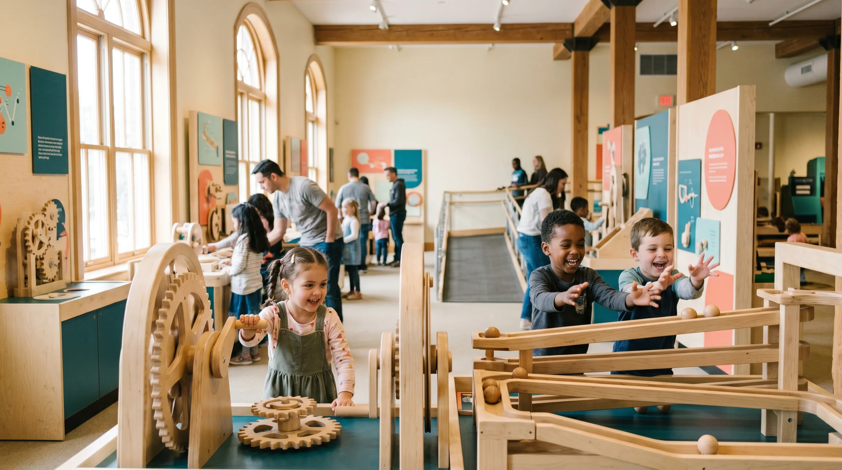 The Gear Forest — children exploring the exhibit