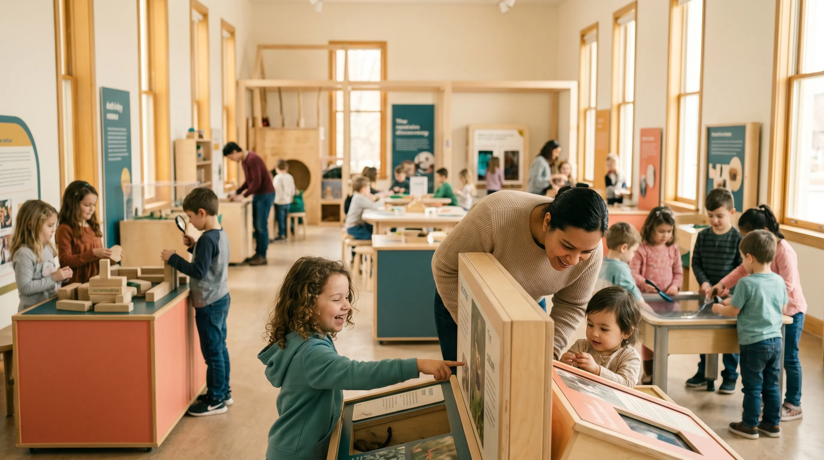 The Light Lab — children exploring the exhibit