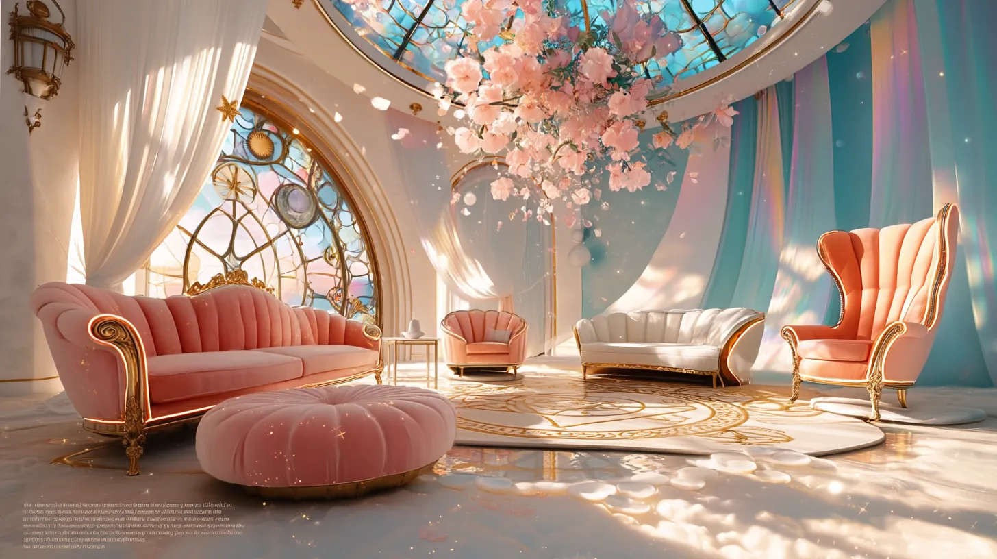 PLUSH archive — architectural salon interior, velvet and warm light